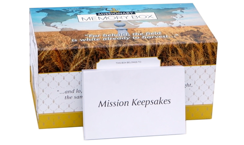 missionary memory box and keepsake box